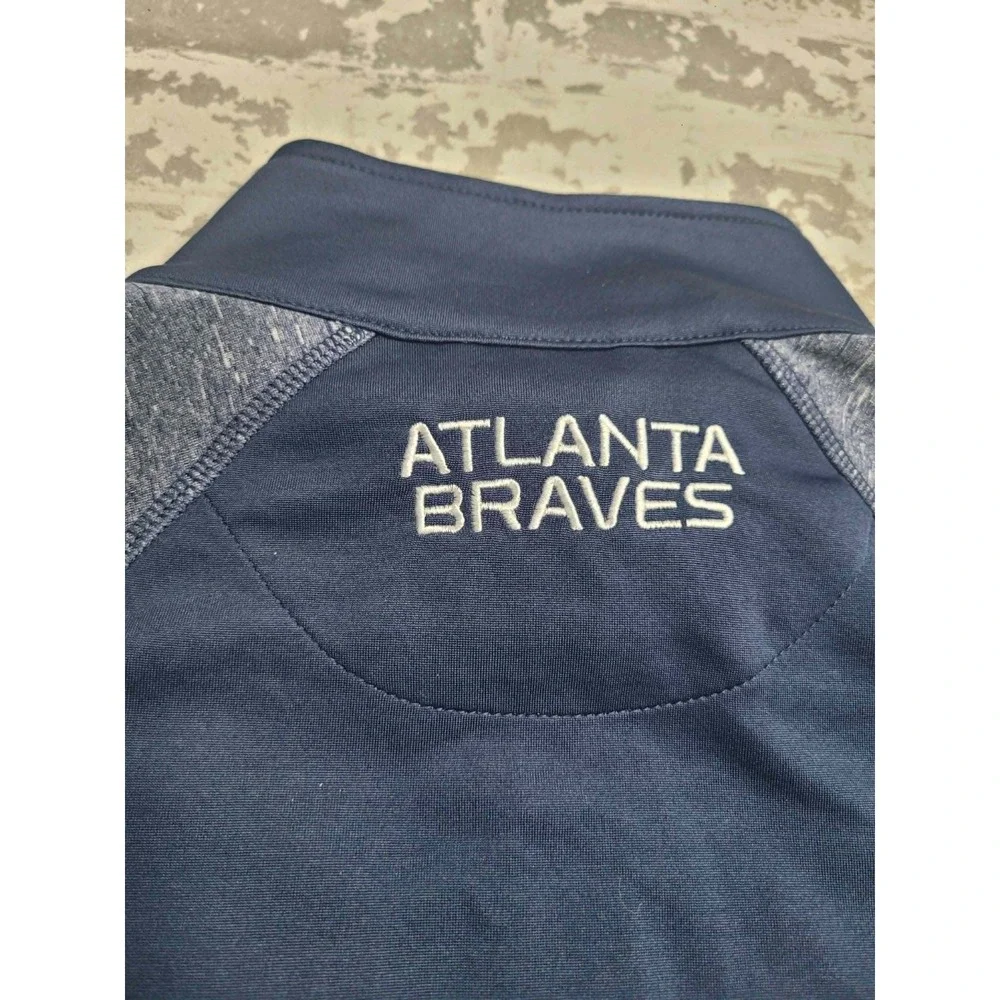 Atlanta Braves GIII Sports by Carl Banks Full Zip Jacket MLB Men's Medium Navy